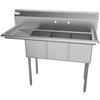 Koolmore 3 Compartment Stainless Steel NSF Commercial Kitchen Sink with Drainboard SC121610-12L3